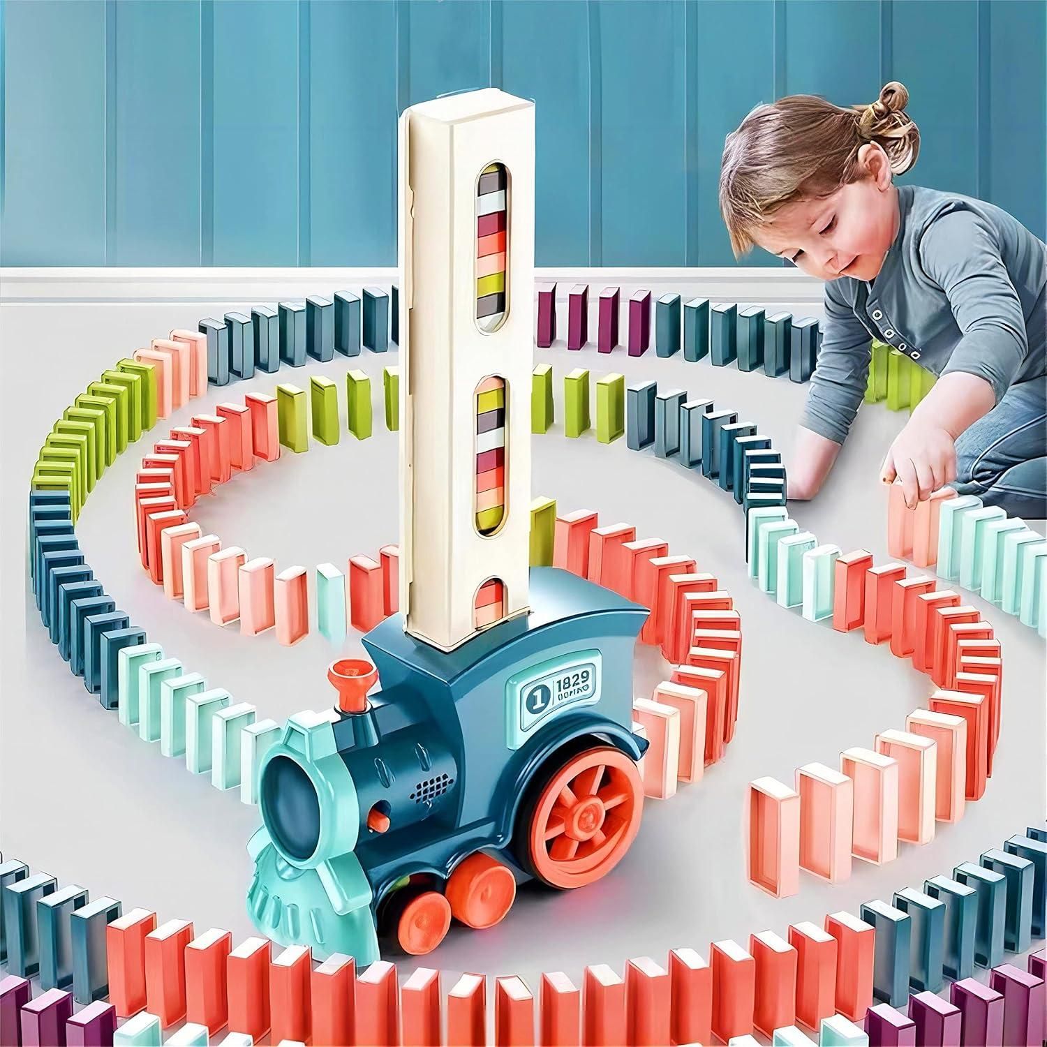 Train Toy Domino Set for Kids (BPA Free Plastic with Sound Effects)