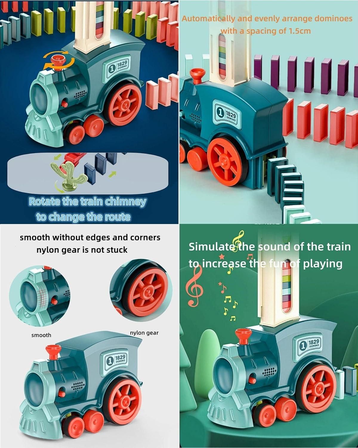 Train Toy Domino Set for Kids (BPA Free Plastic with Sound Effects)
